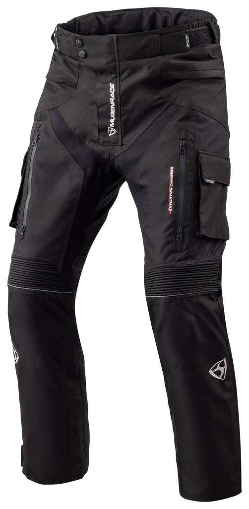 MUGENRACE Lineare wasserdichte Motorrad Textilhose, schwarz, 5XL