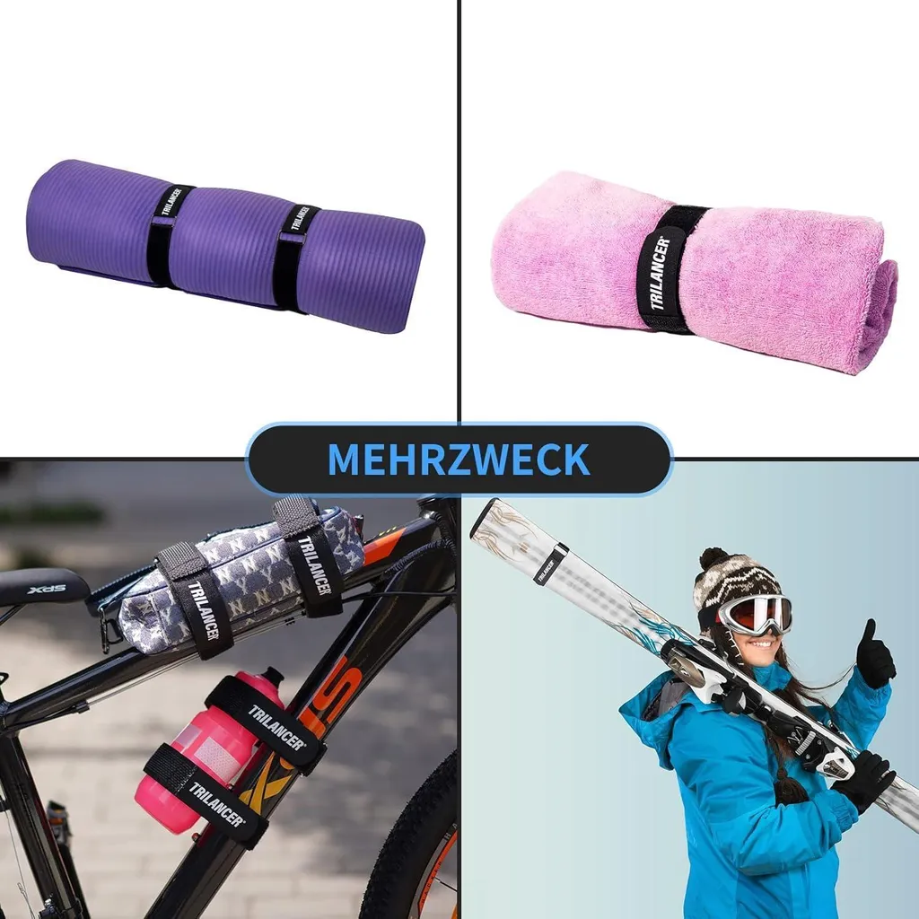 Sangle porte-vélo 65 cm réglable à boucle haute résistance - Pack de 4 - 6