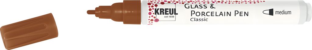 KREUL Glass & Porcelain Pen Classic cognac