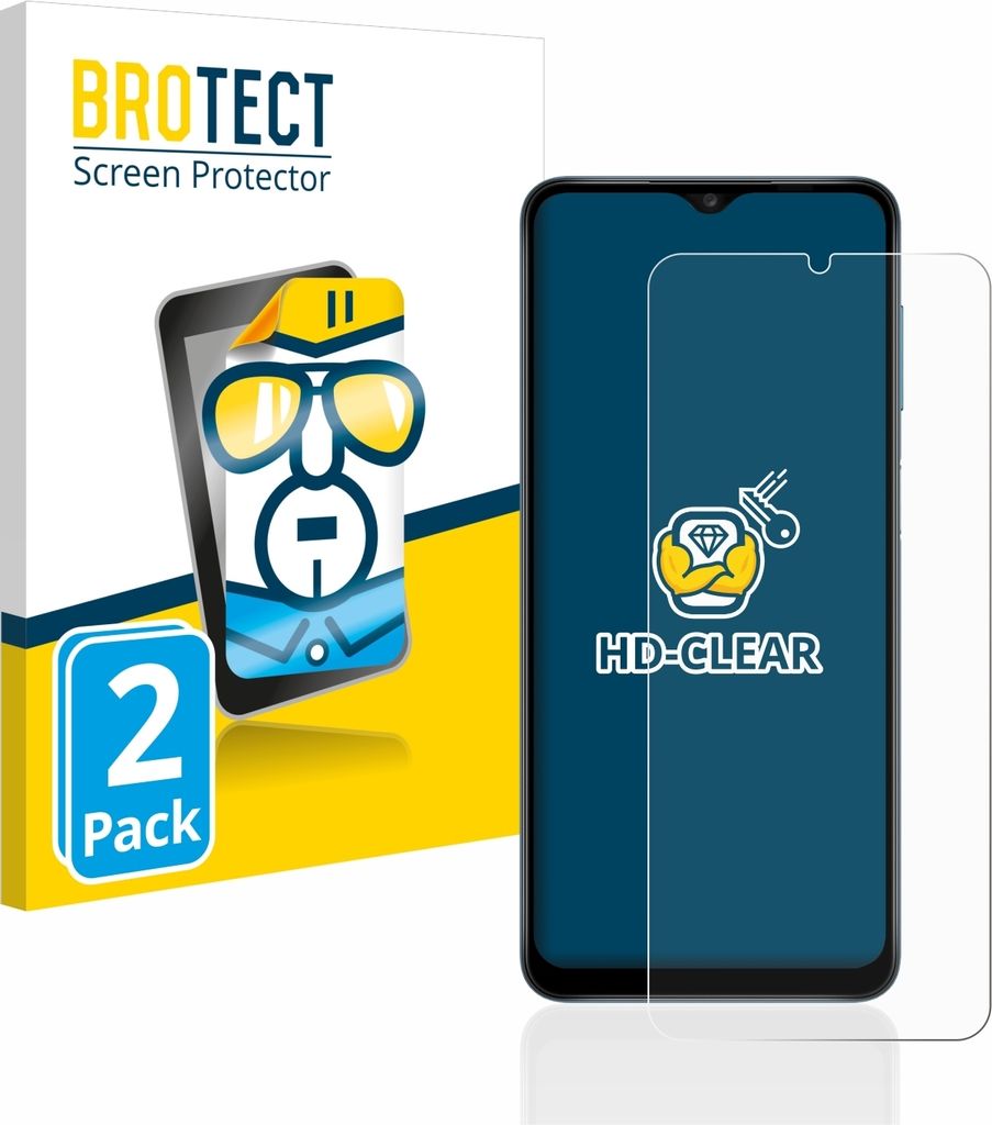 2x Für Samsung Galaxy A12 Schutzfolie BROTECT Displayschutz Display Schutz Folie Klar Transparent