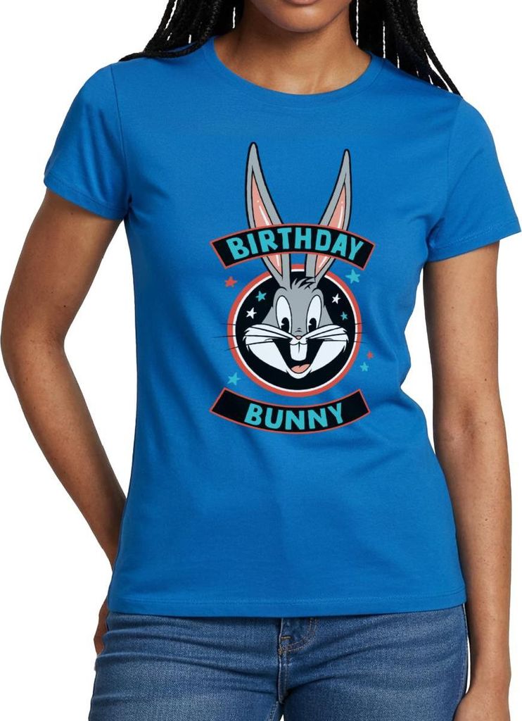 Spreadshirt Looney Tunes Bugs Bunny Geburtstag Birthday Bunny Frauen T-Shirt, S, Royalblau