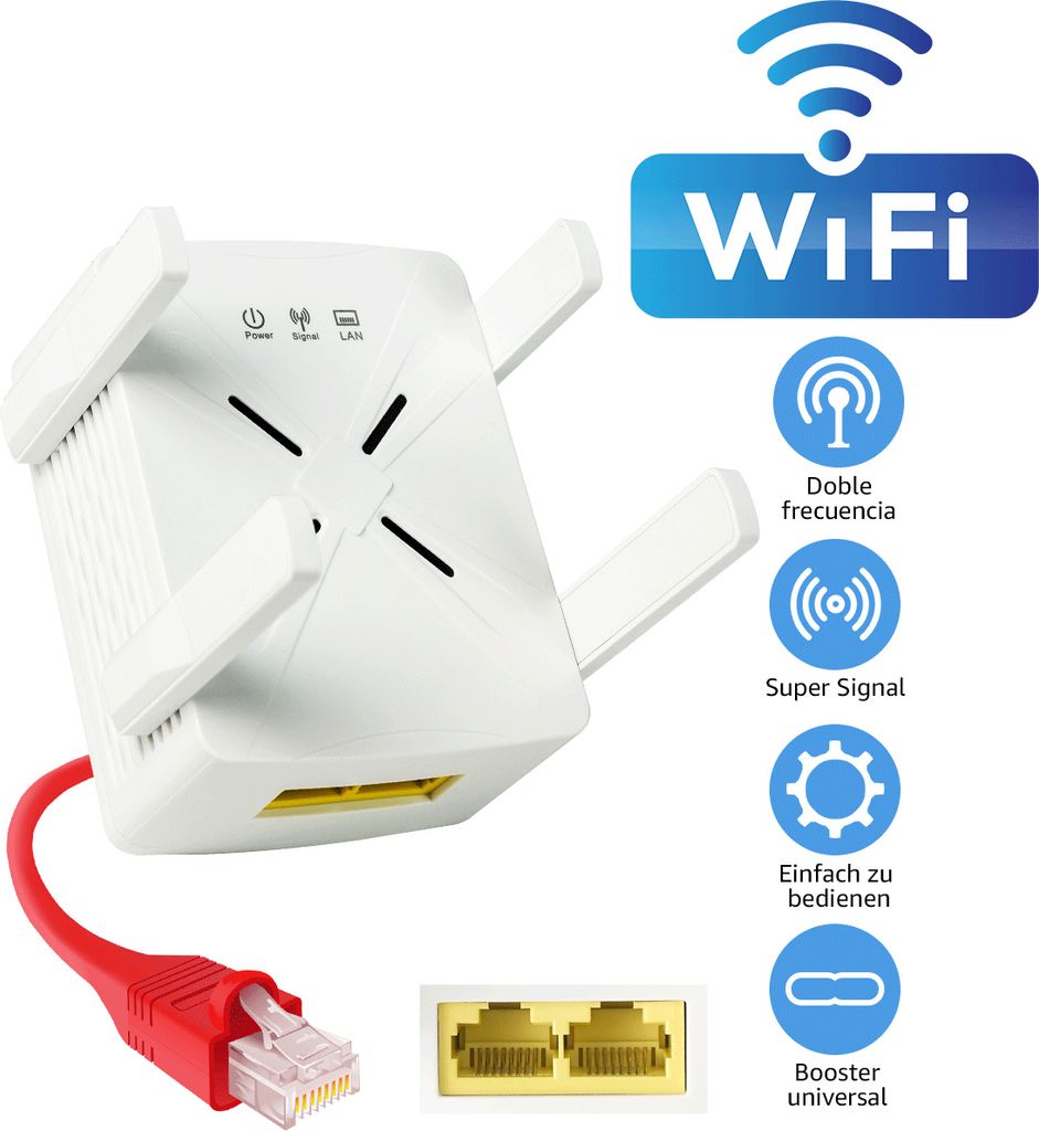 VSIUO WLAN Verstärker Repeater mit 1200 Mbps 400 m², Produktbild