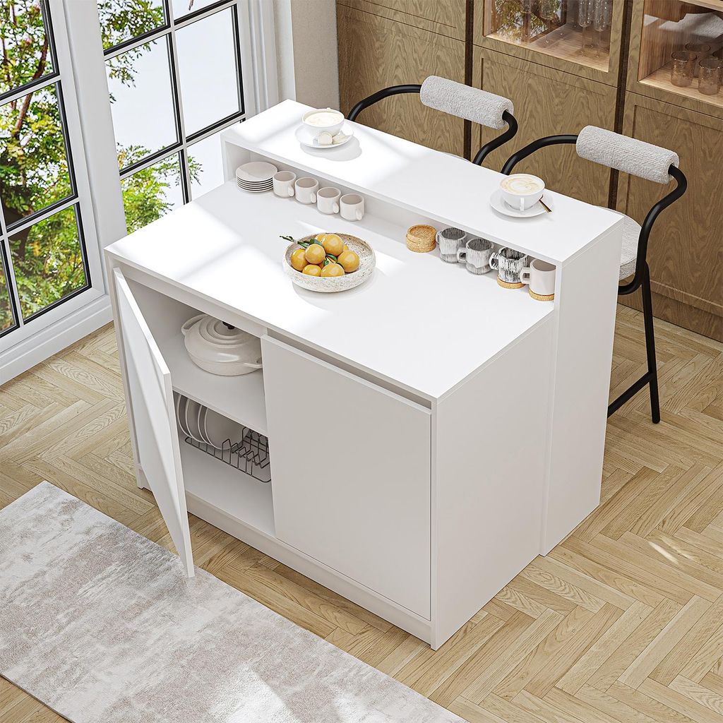 Roomart CORTADO Kücheninsel 120 cm breit, Weiß Produktbild 