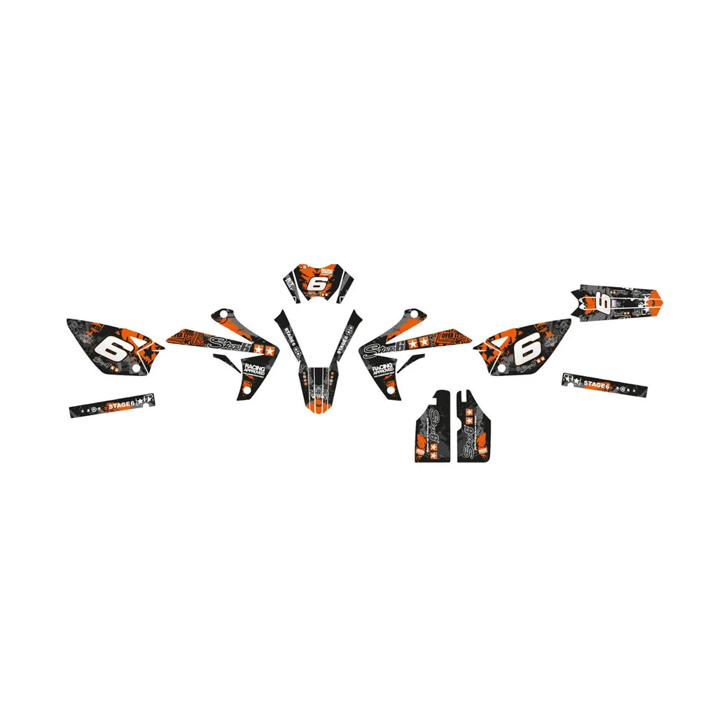 Kit déco Stage6 Orange Black pour Rieju MRT : Solution anti-rayures