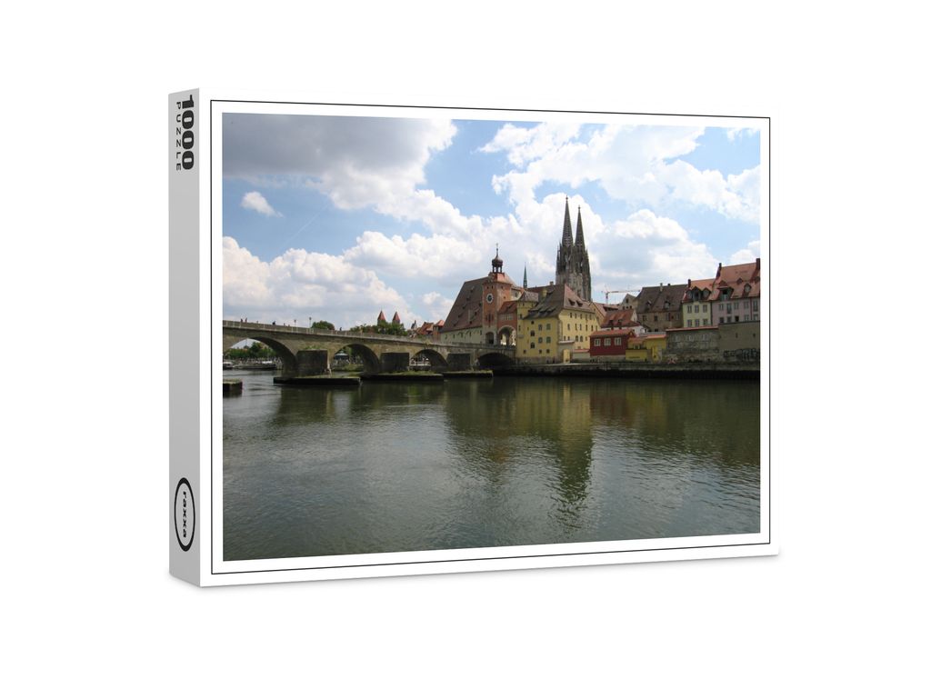 raxxa Premium-Puzzle "Alte steinerne Brücke Regensburg", 1000 Teile