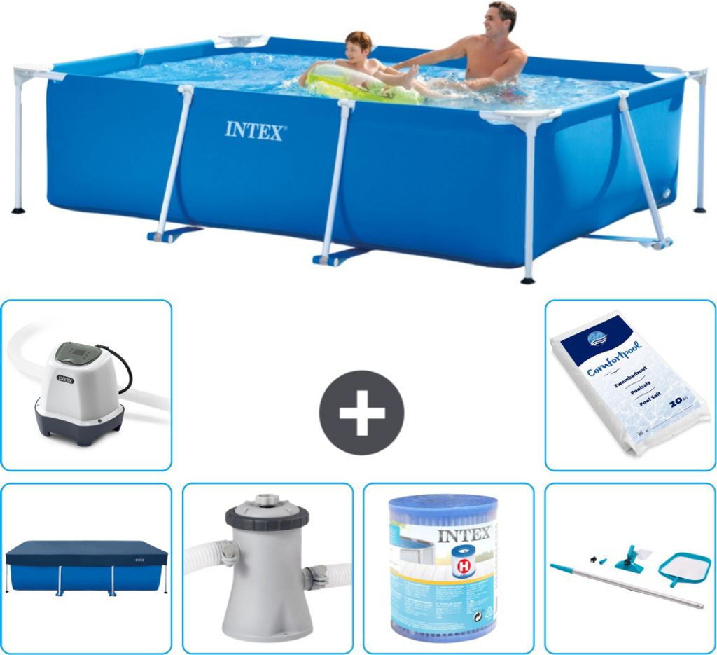 Intex-Schwimmbecken mit rechteckigem Rahmen – 260 x 160 x Produktbild 