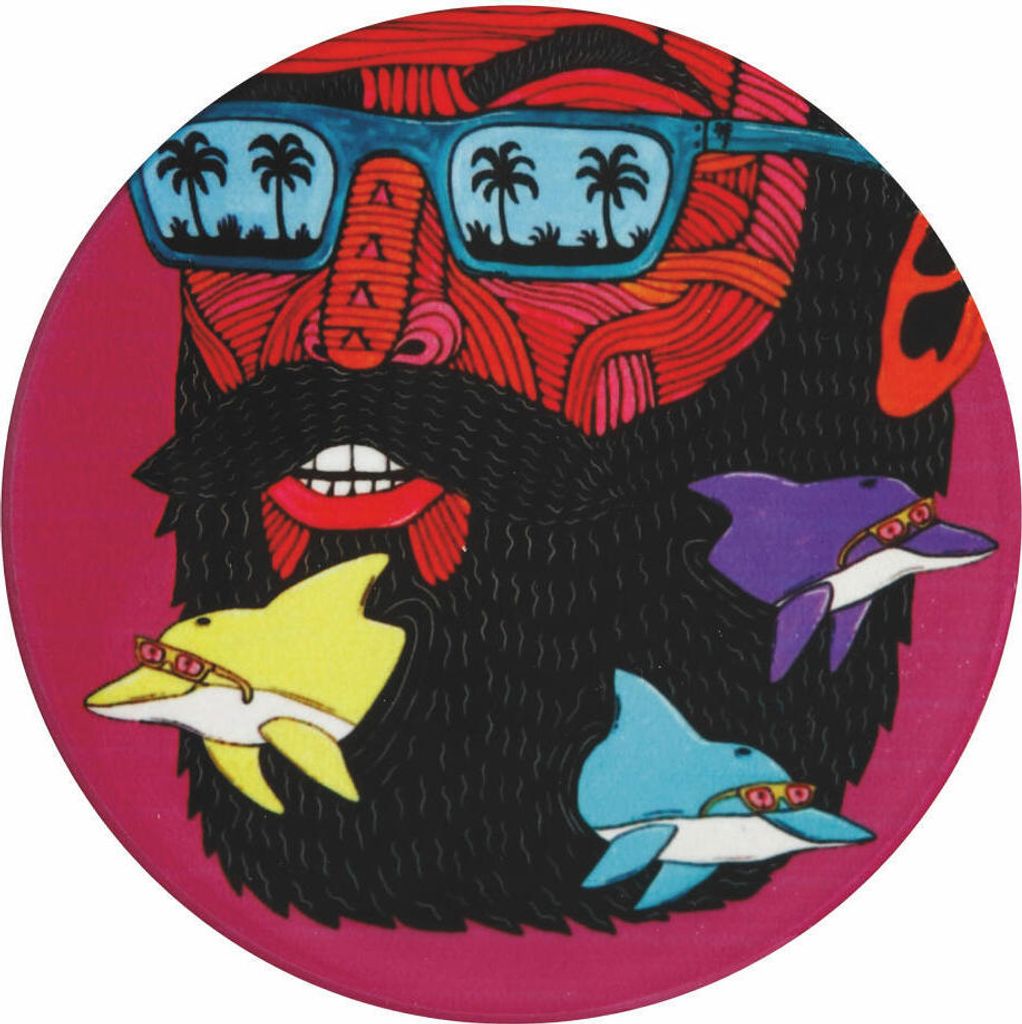 Maxwell & Williams DU0193 MULGA Untersetzer rund, 10,5 cm, Dolphin Man (Delfin & Mann), Keramik - Kork
