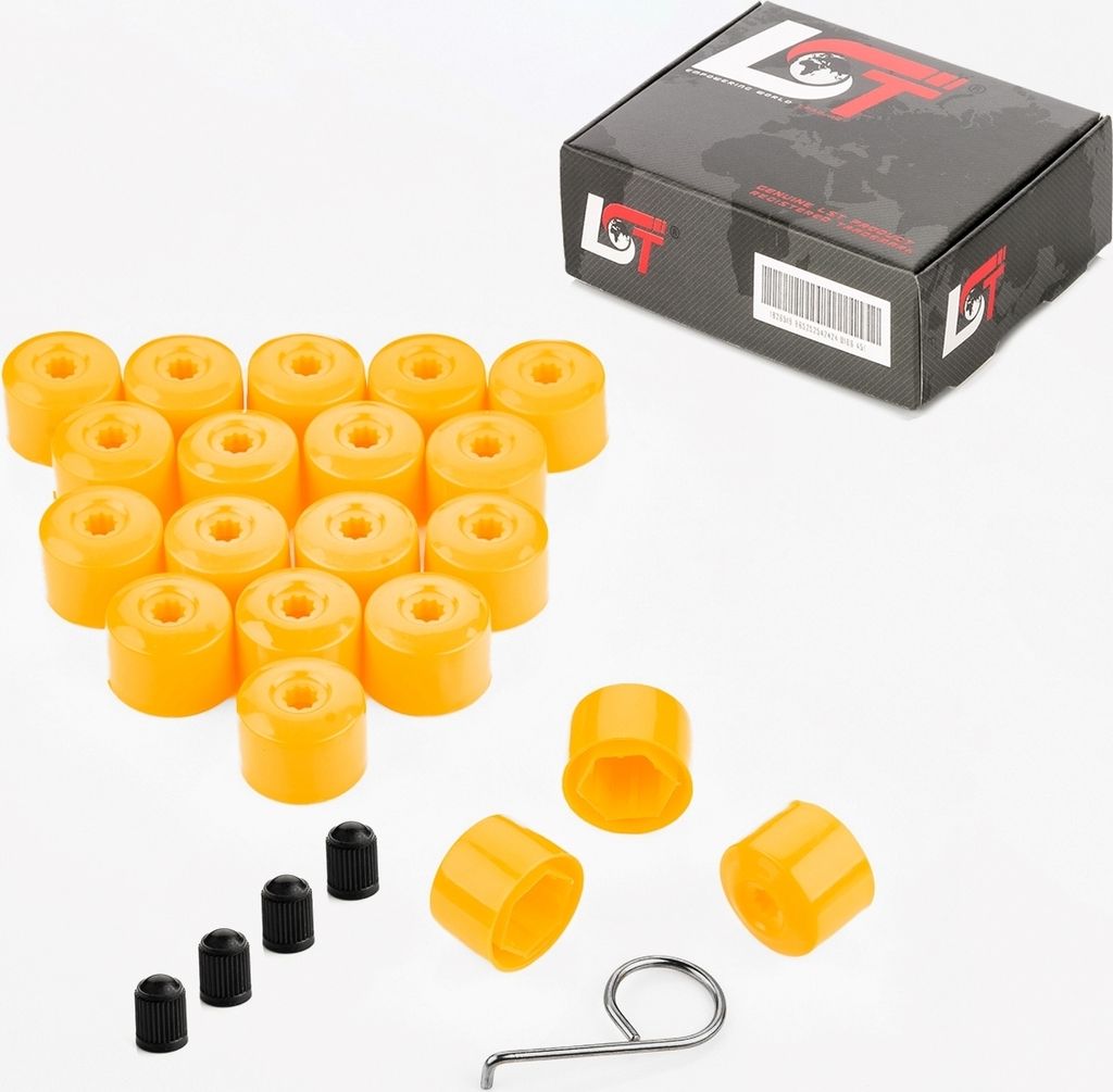 20x Radschrauben Abdeckkappen Radschraubenkappen 17 mm gelb für BMW MINI