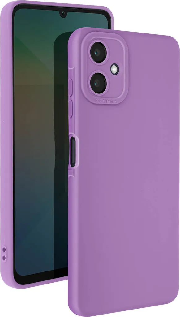 Avizar, Custodia in silicone SoftGlow per Samsung Galaxy A06, fotocamera protetta, viola