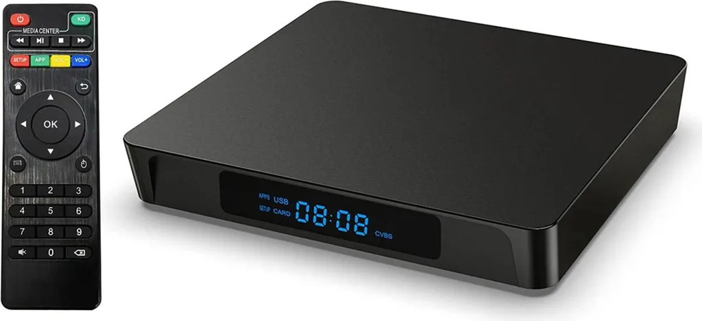 Android 10.0 TV Box 4K 1+8GB - Lettore Multimediale Spina Europea