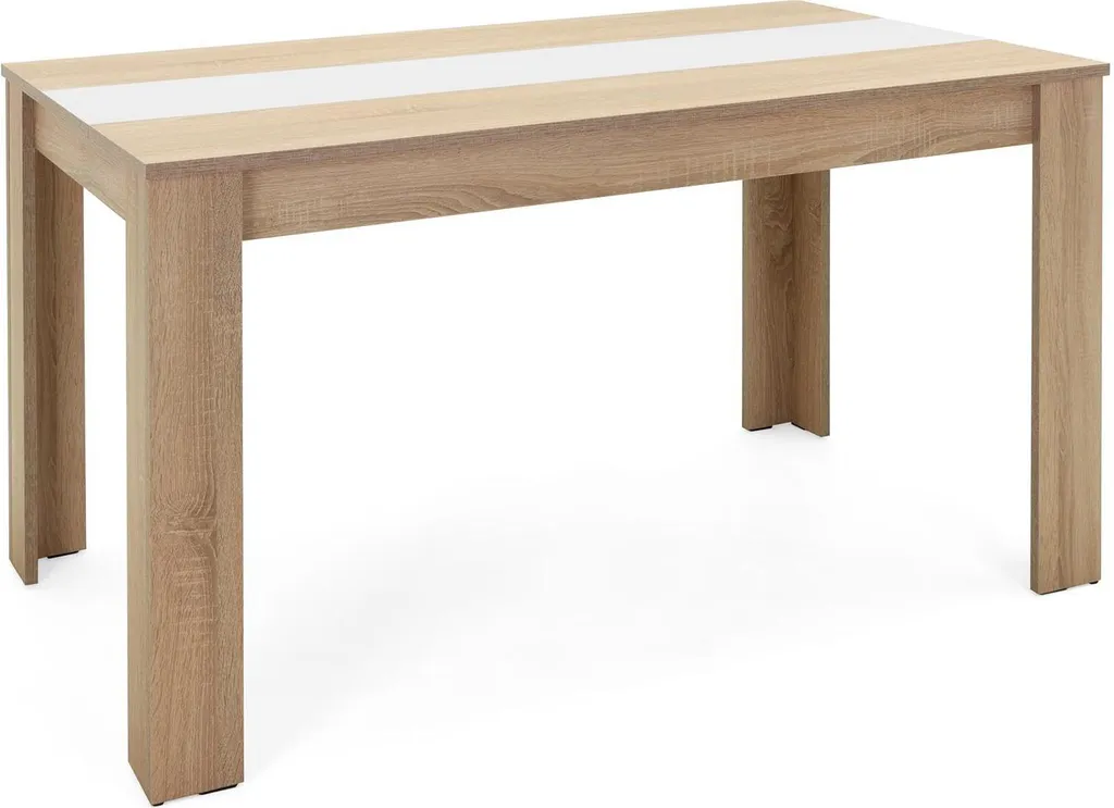 Table stable chêne Sonoma Naperville 138 cm facile à nettoyer pour séjour