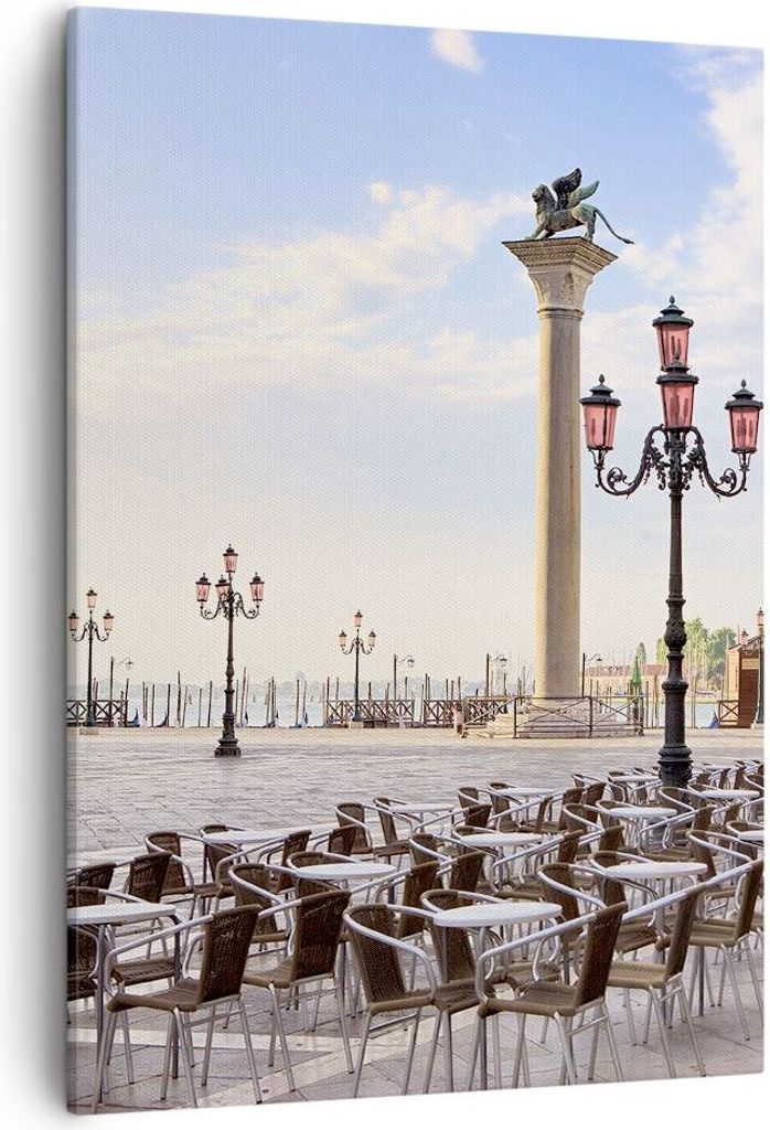 Bild auf Leinwand - Leinwandbild - Einteilig - Architektur Stadt Venedig - 50x70cm - Wand Bild - Wanddeko - Wandbilder - Leinwanddruck - Wanddekora...