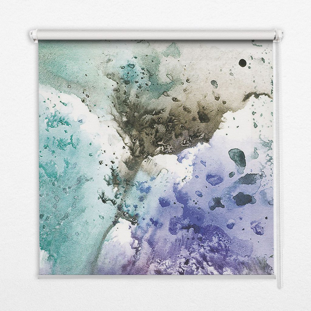 Seitenzug-Rollo Fensterrollo Jalousie - Thermo-Rollo Verdunkelungsrollo - 100x240 cm - Gemalte Malerei