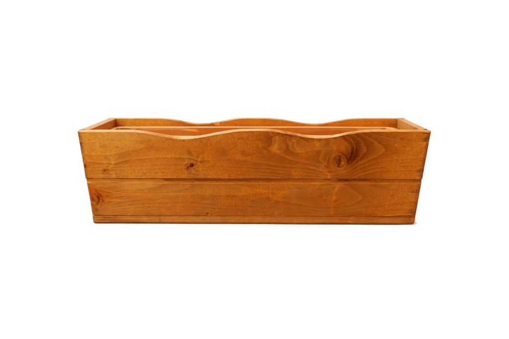 NEU Pflanzkasten aus Holz TOP Pflanzkübel Terrasse D8 Nuss (44 cm)