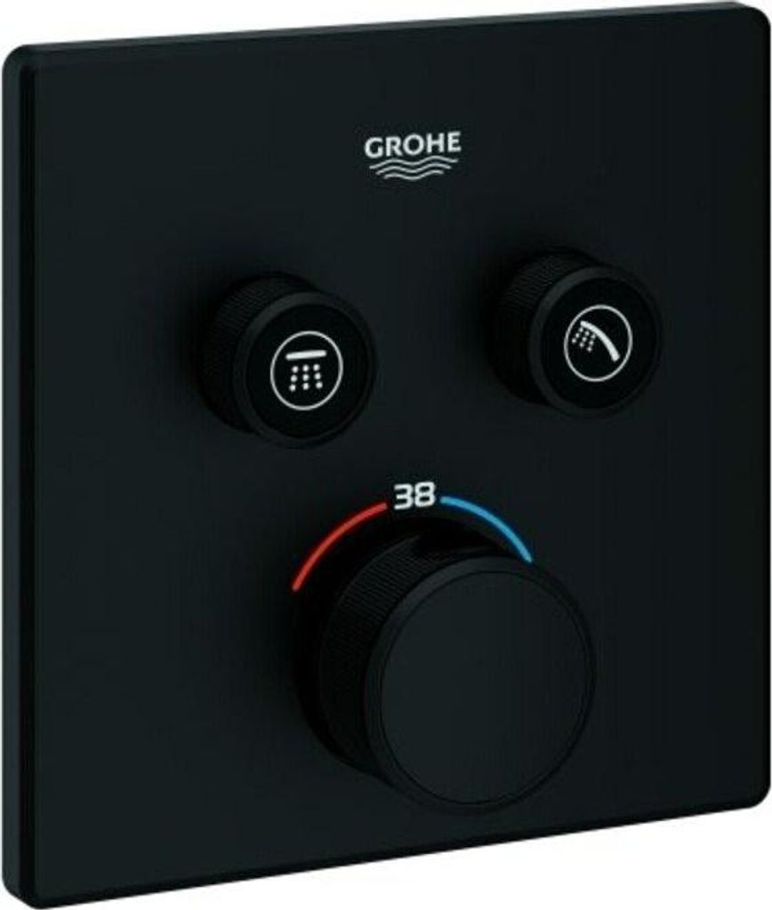 Grohe Fertigset Grohtherm Smartcontrol UP-THM, 2 Absperrventil, eck., phantom bla