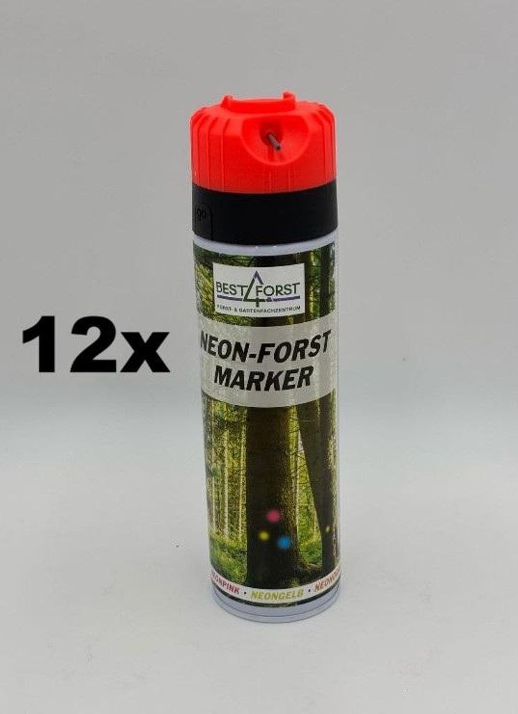 Forst Markierungsspray, Markierfarbe 500 ml 12-er Set rot Produktbild 