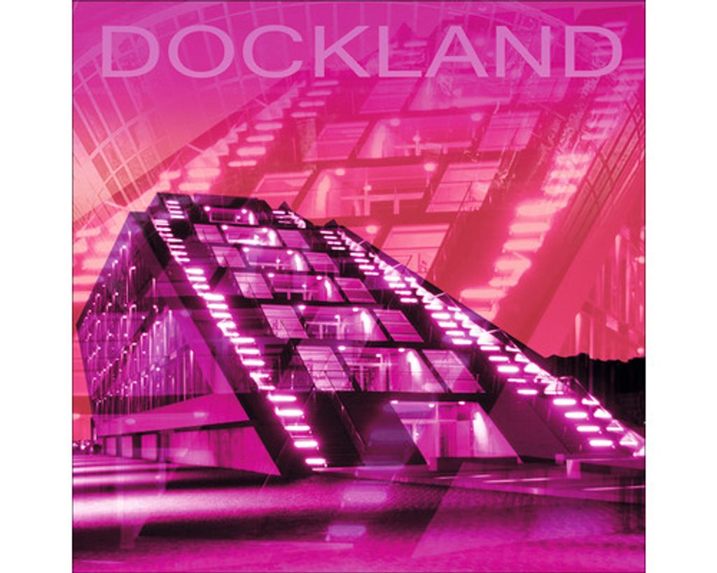 Glasbild Hamburg Dockland 50x50 cm