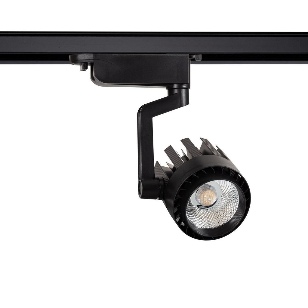 3-Phasenstromschiene LED-Strahler 30W Dora Schwarz 3000K Warmweiß