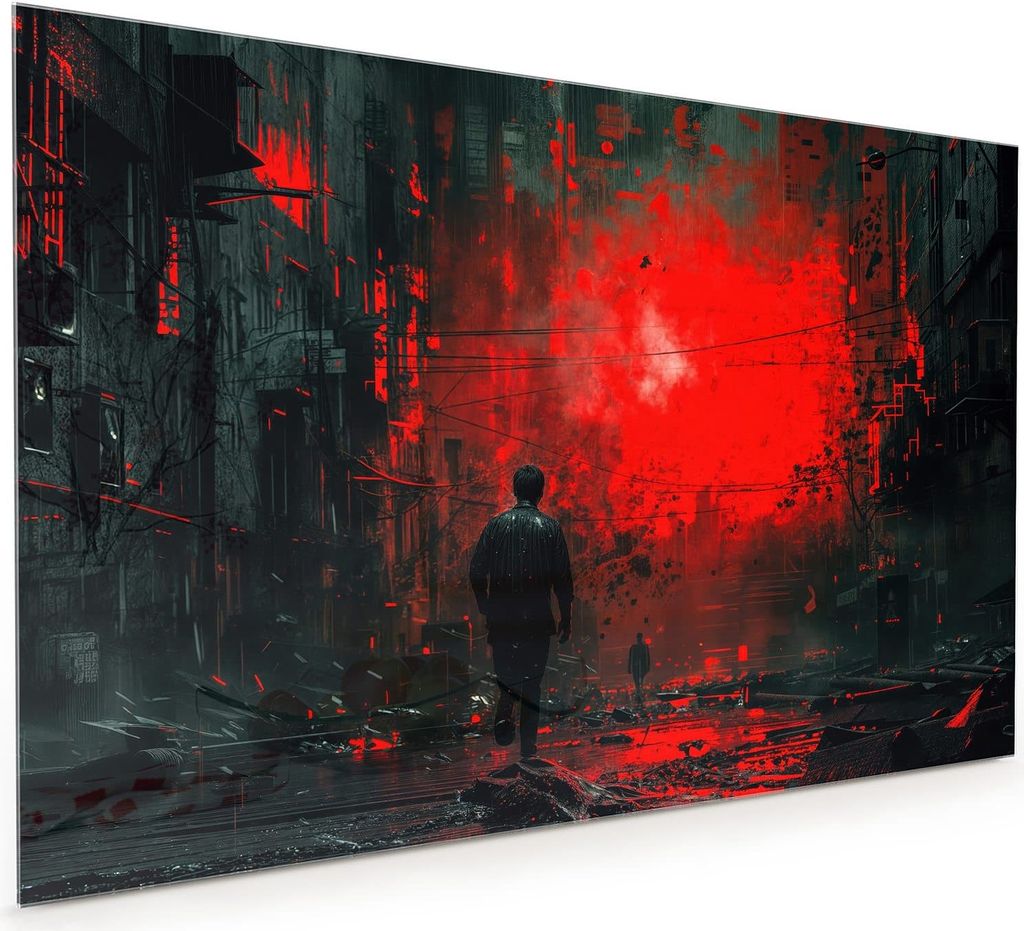 Küchenrückwand Spritzschutz Glas mit Motiv Verlassene Strasse 40 x 40 cm