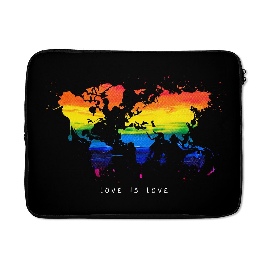 MuchoWow® Laptop Hülle 17 Zoll Laptoptasche Weltkarte - Produktbild 