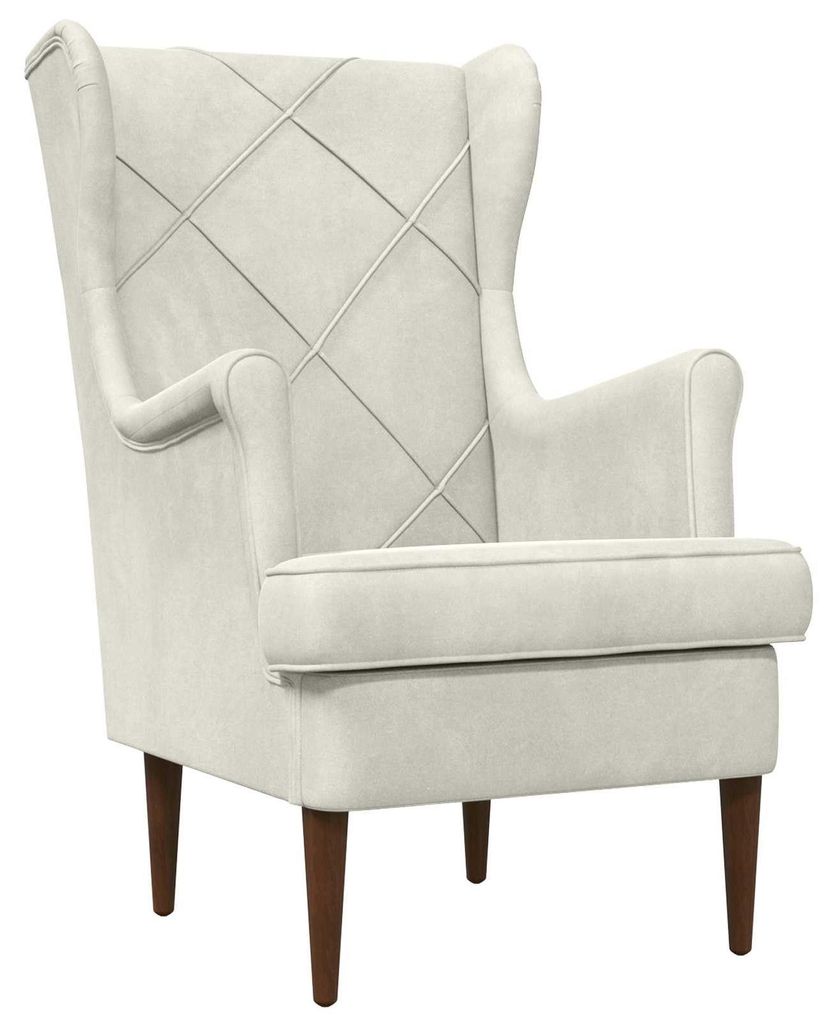 Sessel Creme Samt - Fernseh- & Relaxsessel DE1295