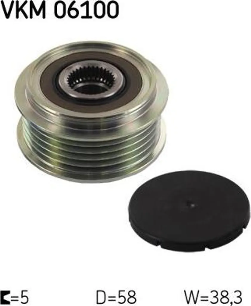 Supprimer Bruit Courroie avec Roue Libre Alternateur SKF VKM 06100 Toyota