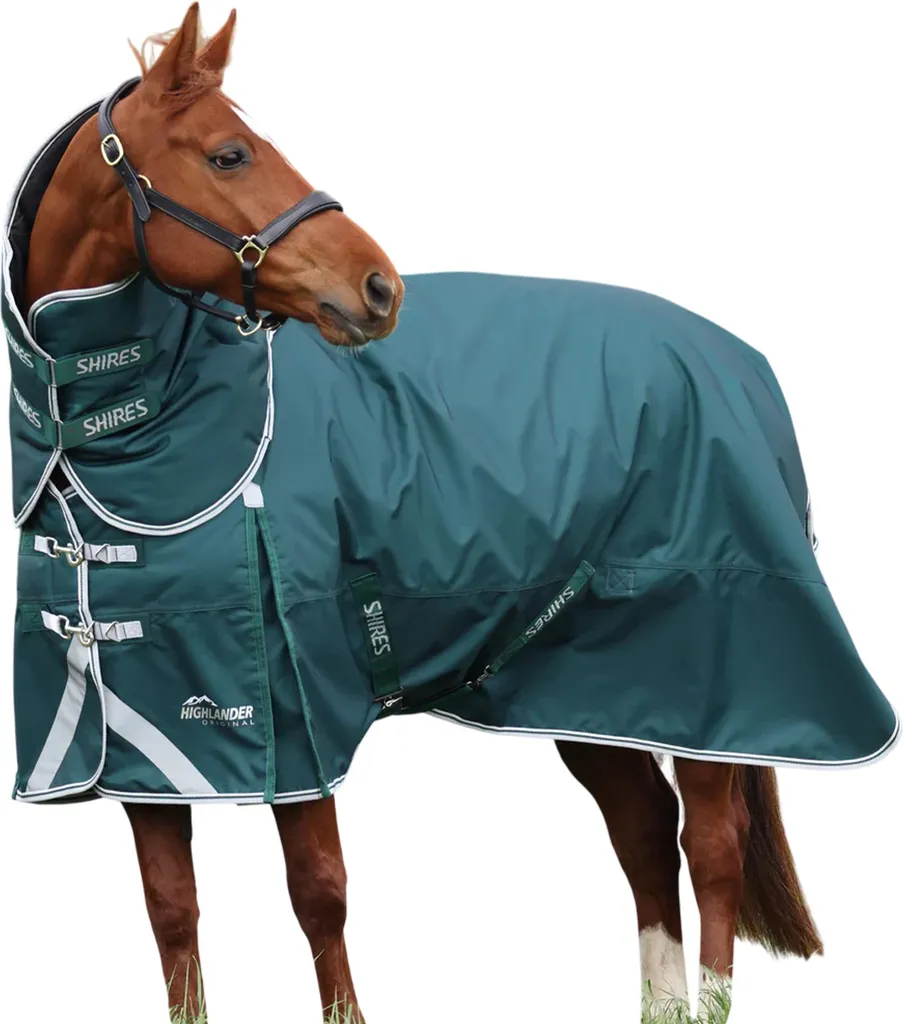 Shires Highlander Original ER1493 Couverture Verte avec Cou Fixe
