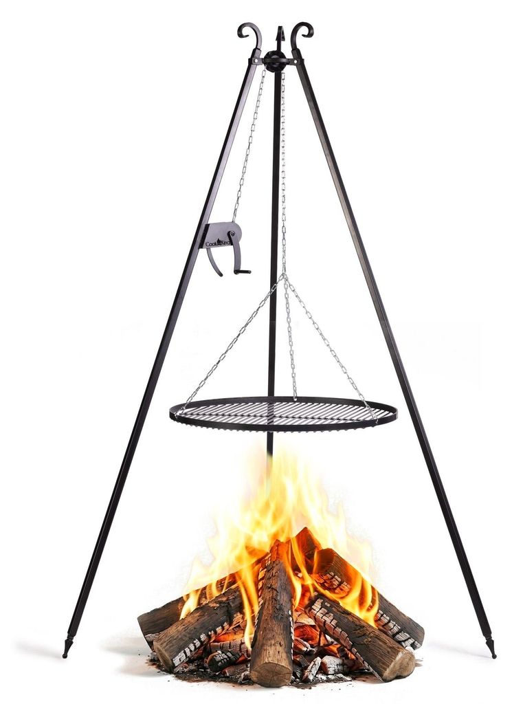 Grill na trójnogu 180 cm COOK KING z kołowrotkiem i rusztem Zdjęcie produktu 