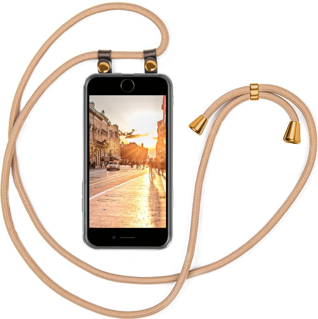 UMHÄNGEHÜLLE + KORDEL für iPhone 7 / iPhone 8, Farbe:Gold