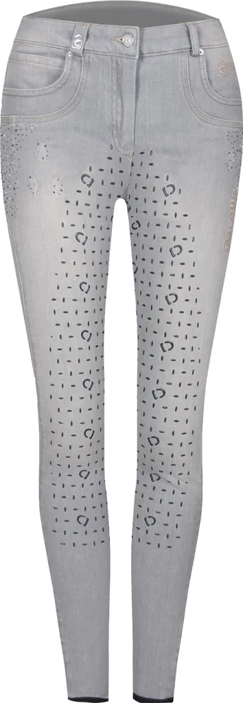 Culotte d'équitation femme fond complet Cavallo Chaya Pro Grip grise 40