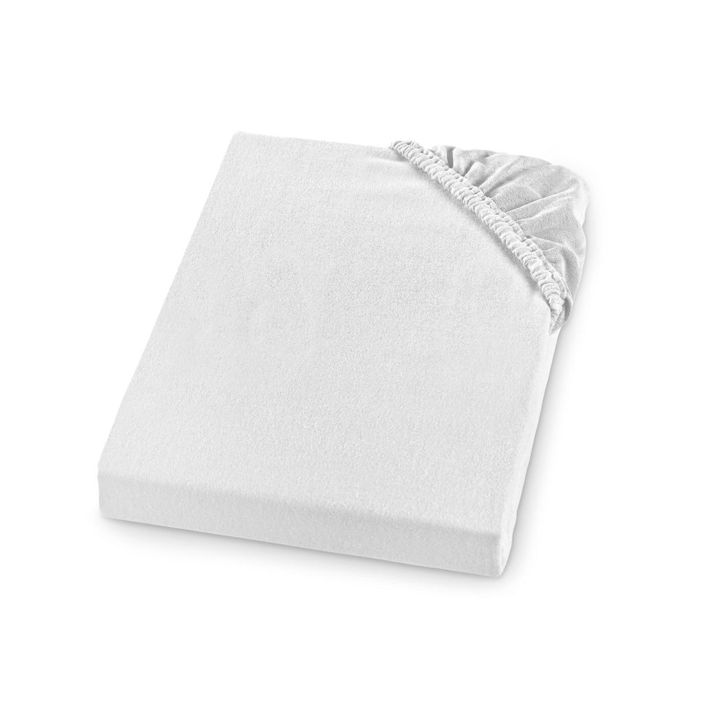 Biber Spannbetttuch, Feinbiber Spannbettlaken, 140 x 200 cm, weiß, 100% Baumwolle, Matratzen bis 23 cm Höhe, sleepling