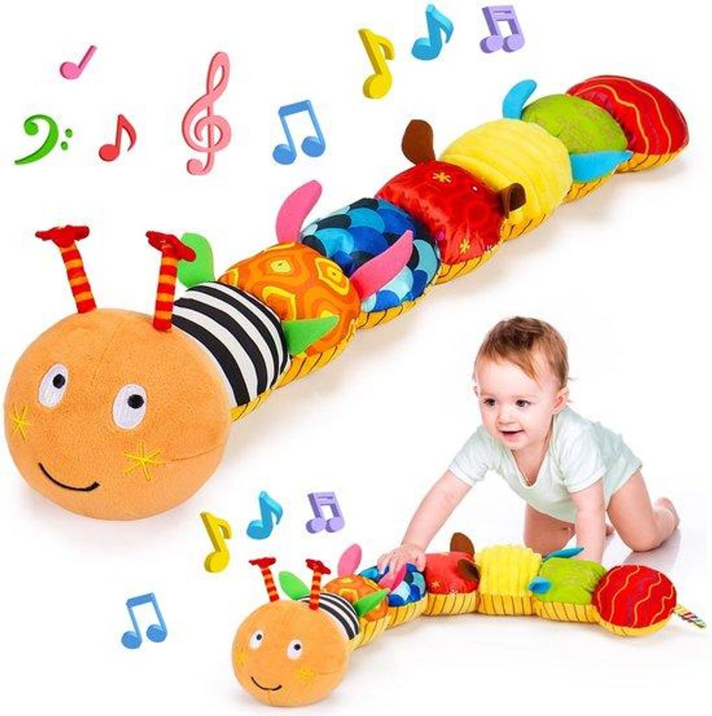 Bauchlagetrainer Baby – Sensorisches Kuscheltier mit Produktbild 