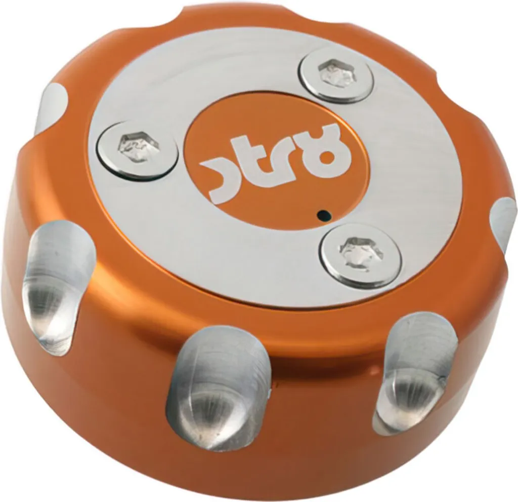 Bouchon de réservoir Str8 usiné CNC Orange pour Yamaha MBK Derbi Senda
