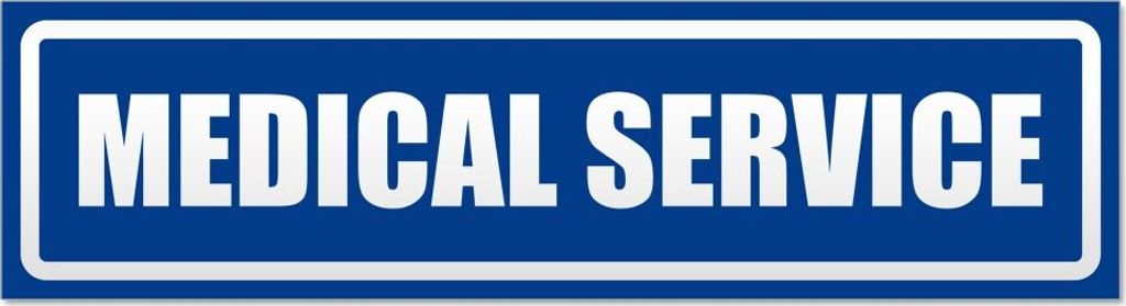 Medical Service invertiert Magnetschild Schild magnetisch