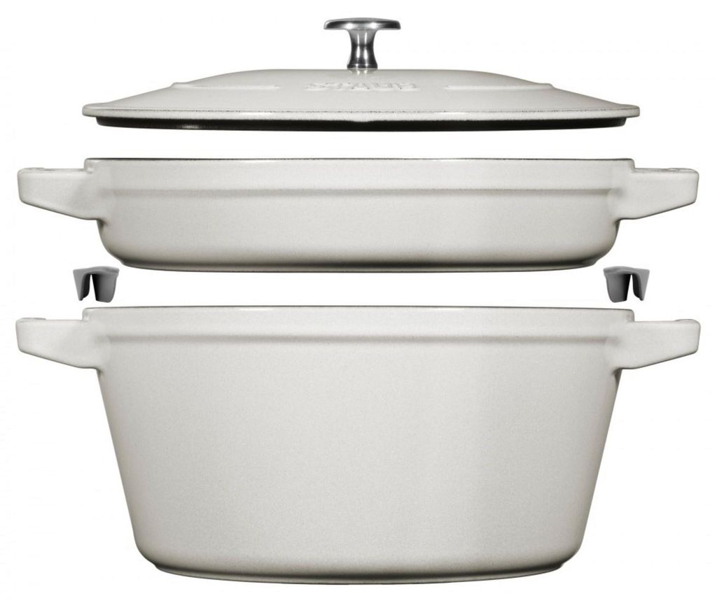 Sada hrnců Staub, dvoudílná | kulatá | litina | bílý lanýž Obrázek produktu 