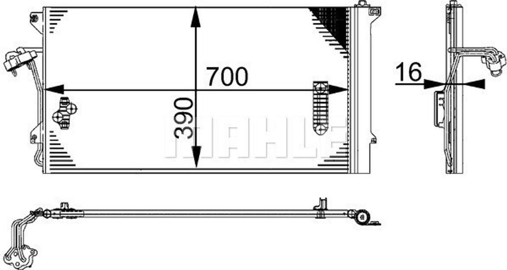 Mahle Klimakondensator für Audi Q7 Porsche Cayenne VW Touareg