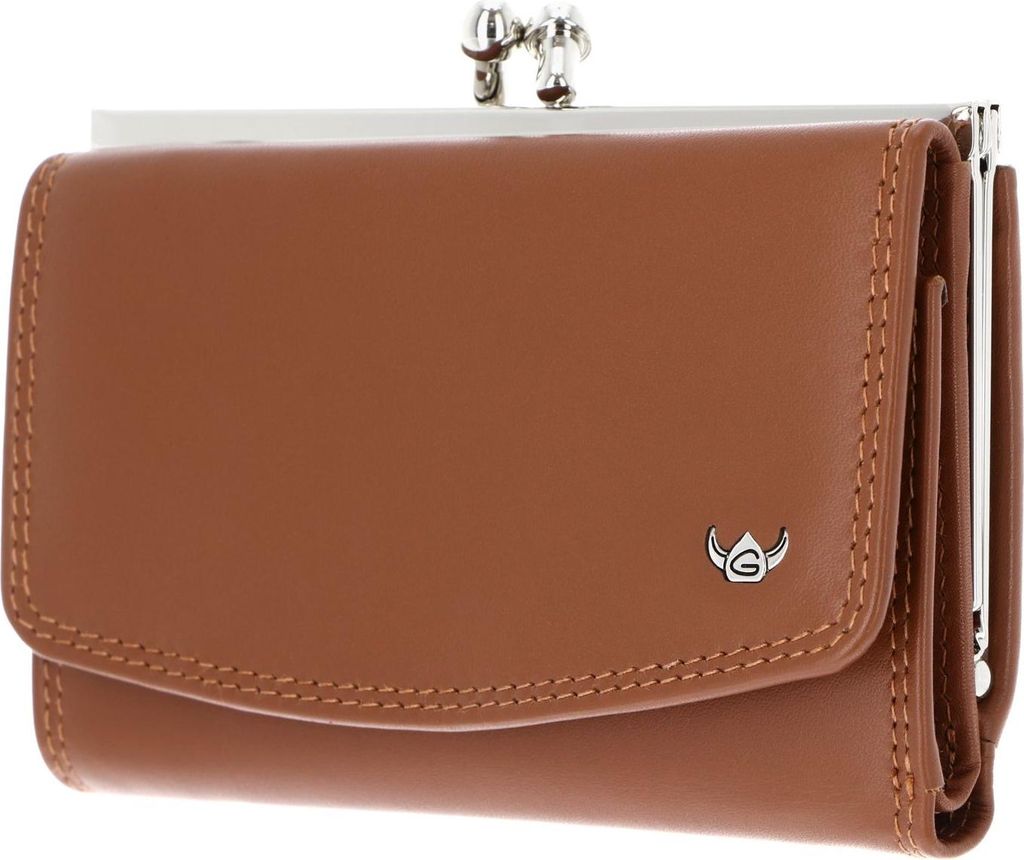 Golden Head Leder Geldbörse Polo RFID Protect Bügelbörse 2255 Cognac braun