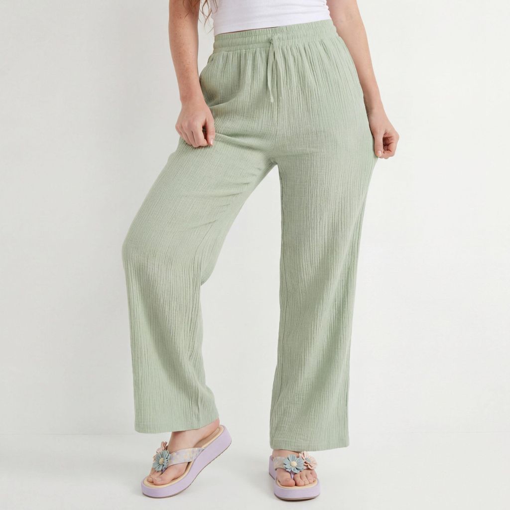 Sommerhose weites Bein Schlupfhose Gummibund 36 38 40 42 44 Produktbild 