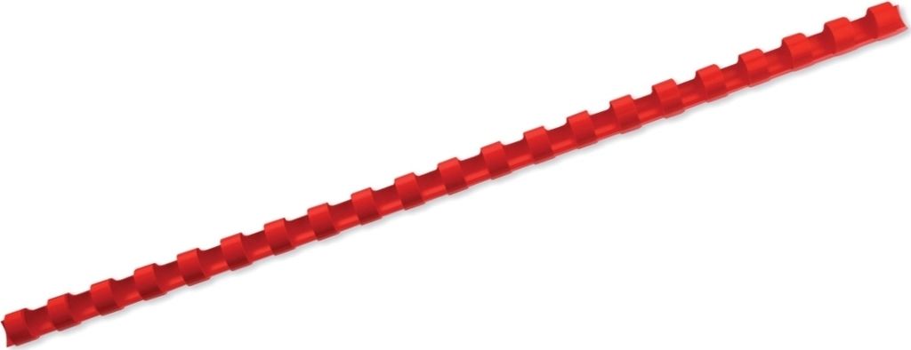 Binderücken 21 Ringe 12mm rot VE=12x100 Stück