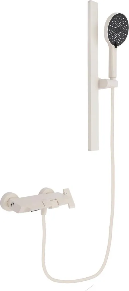 Robinetterie de douche murale blanche pour rénovation salle de bain