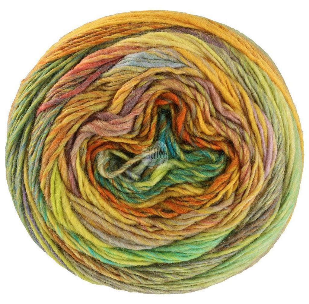 Lana Grossa - Colorissimo 0213 hellgelb limette orange Produktbild 