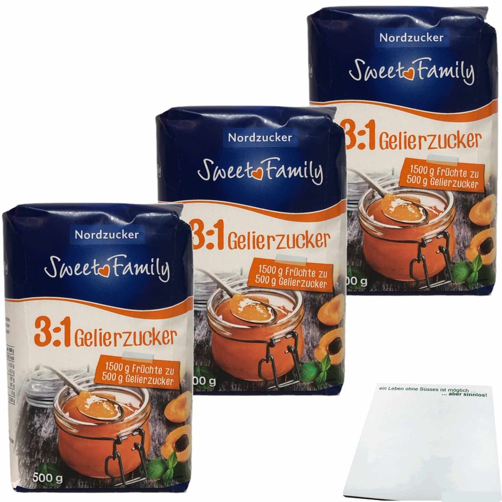 Nordzucker Gelierzucker 3zu1 3er Pack (3x500g Packung) + Produktbild 