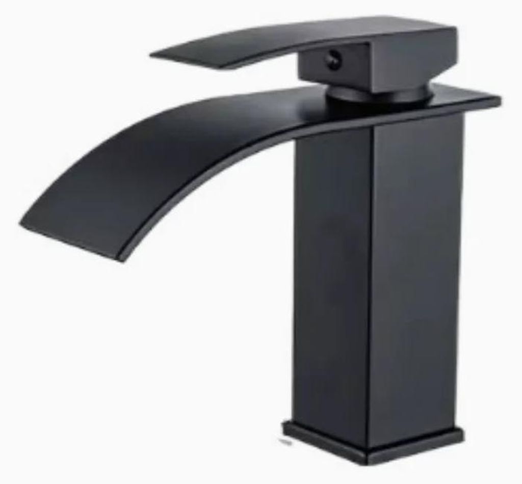 Moderner Edelstahl-Wasserfallhahn mit hohem und niedrigem Auslauf, Warm- und Kaltwassermischer für Waschtische im Badezimmer, Premium-Waschbeckena...