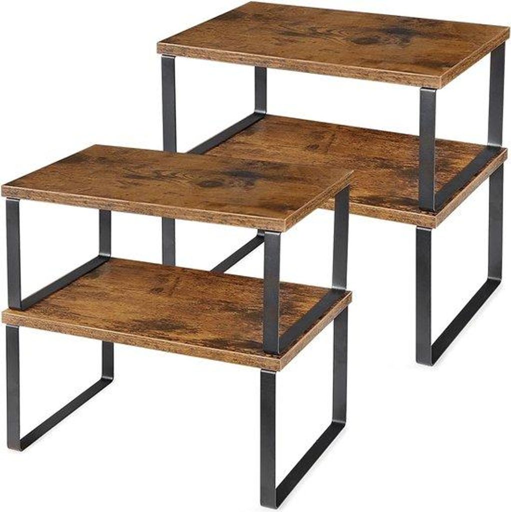 Set aus 4 Schubladenplatten, Anzeigetafeln, Schubladenplatten, Küchenregale, stapelbar und erweiterbarer Aufbewahrungsregal für Gebrauchsgegenst...