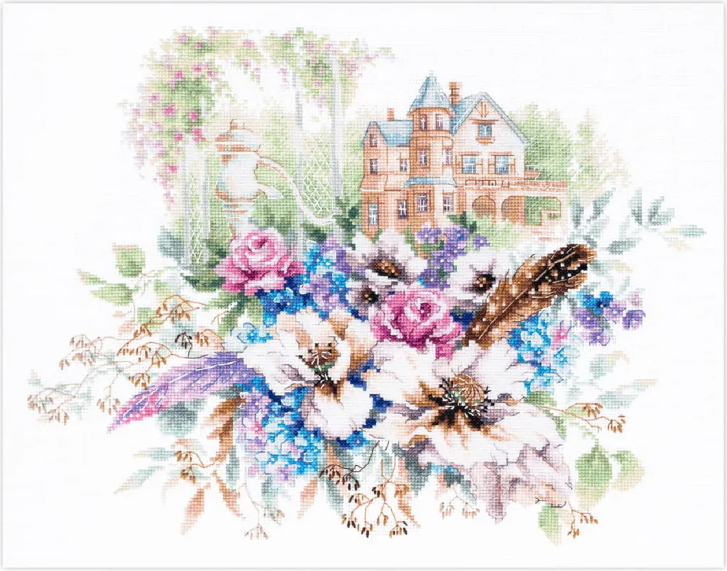 Kit broderie point de croix Maison Victorienne Magic Needle Zweigart 38x30