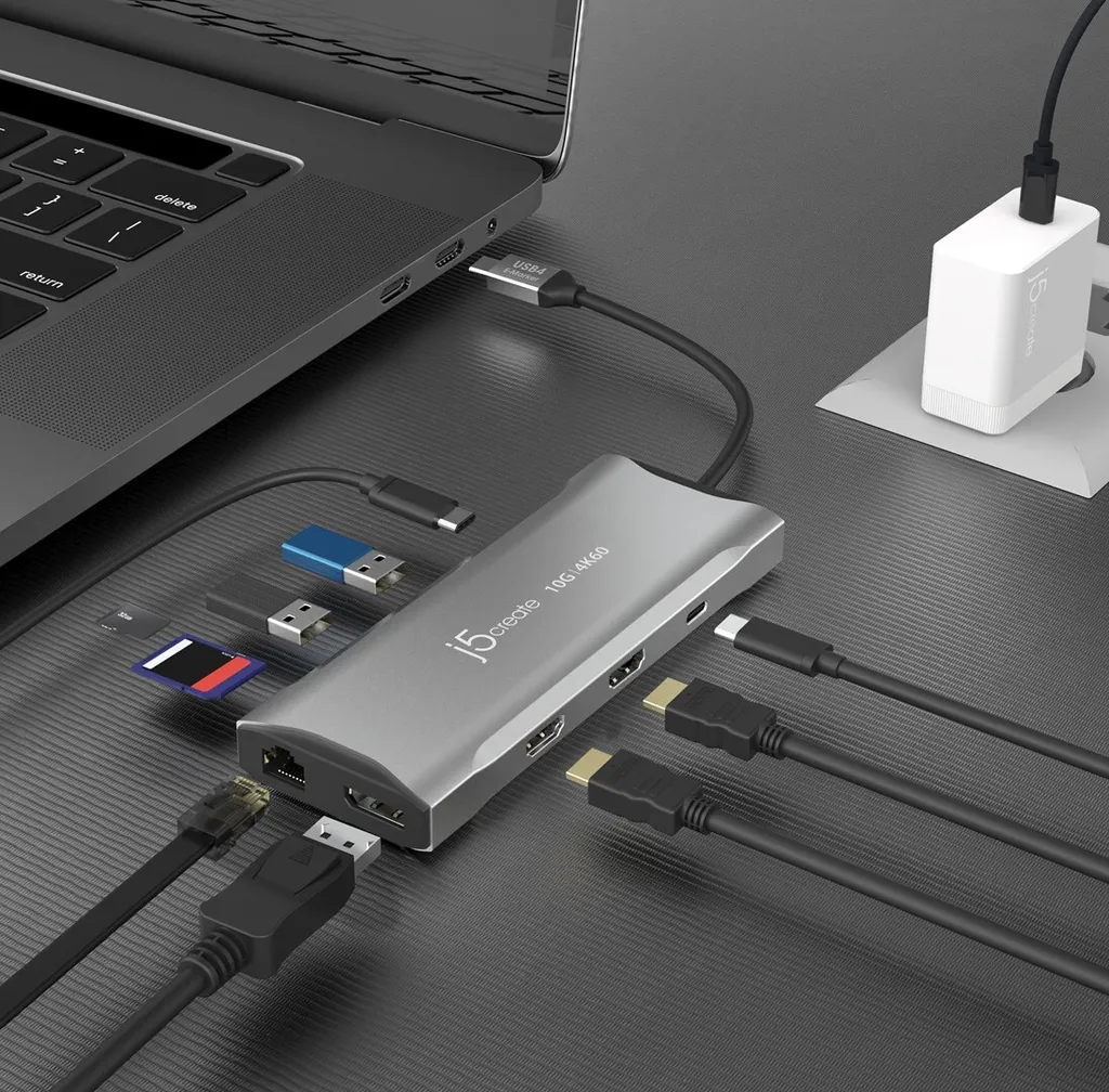 Station d'accueil USB-C Multi-Écran j5create JCD397-N de 100W Gris - 9