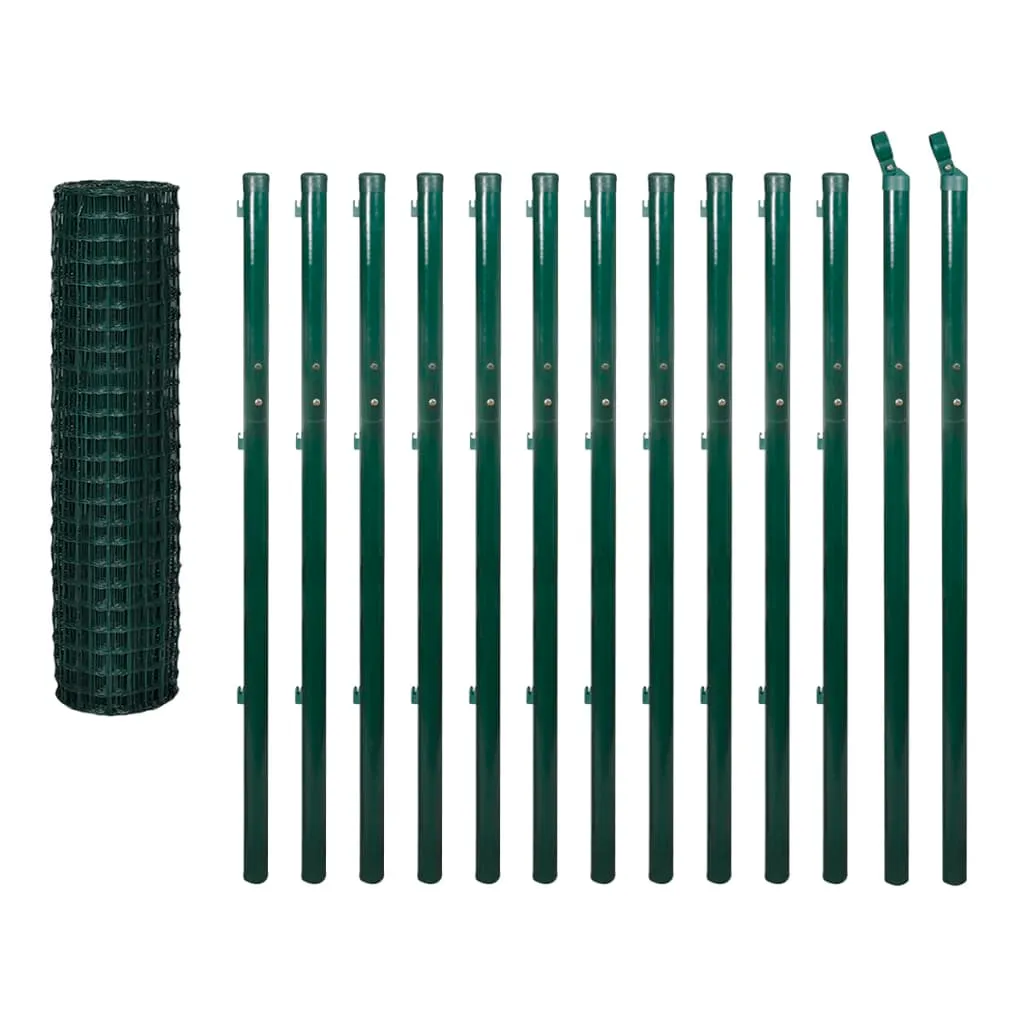 Clôture européenne anti-rouille 25x1,7m solution durable délimitation