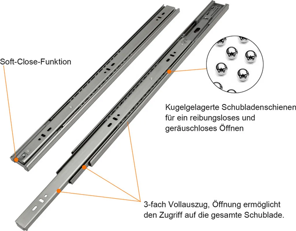 Guide Soft-Close Jopassy 350mm: Trasforma i Tuoi Mobili Vecchi - 4