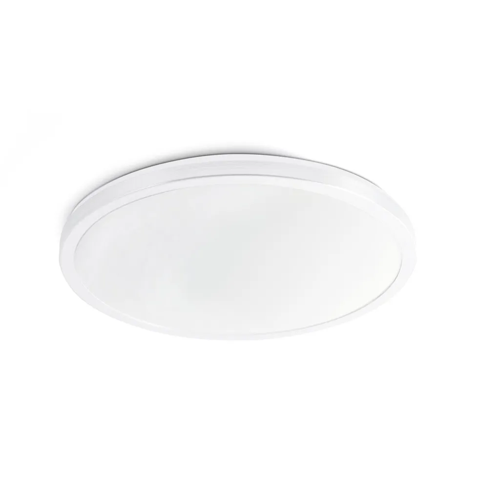Plafonnier LED Foro blanc IP44 - Design extra-plat et basse conso