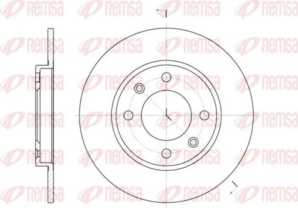 Disque de frein haute résistance REMSA 6128.00 compatible Citroën ZX
